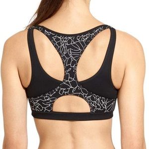 Athleta reflective floral triple dare bra - XXS